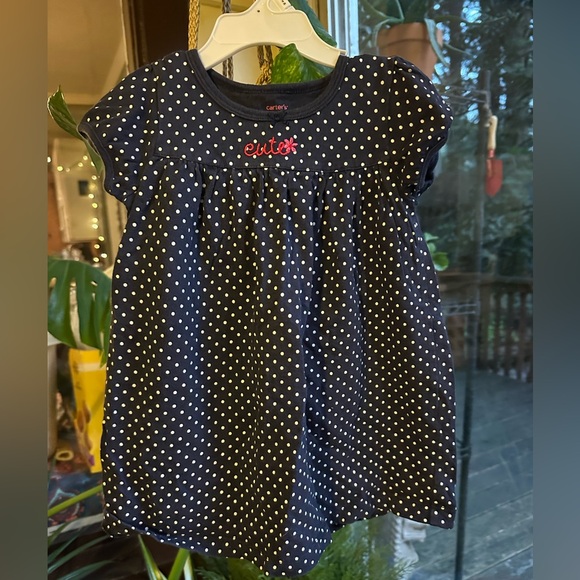 Carter's Other - Carter's -Blue Polka Dot Flutter Sleeve Sundress